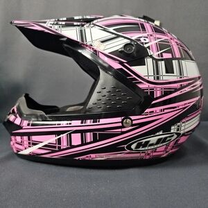 HJC Motocross Helmet Pink Black Graphic MX Off-Road Size Small HJC CS-MX II
